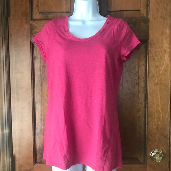 Z by Zella Pink Pullover Scoop Tee w/Cap Sleeves Medium - Picture 1 of 12